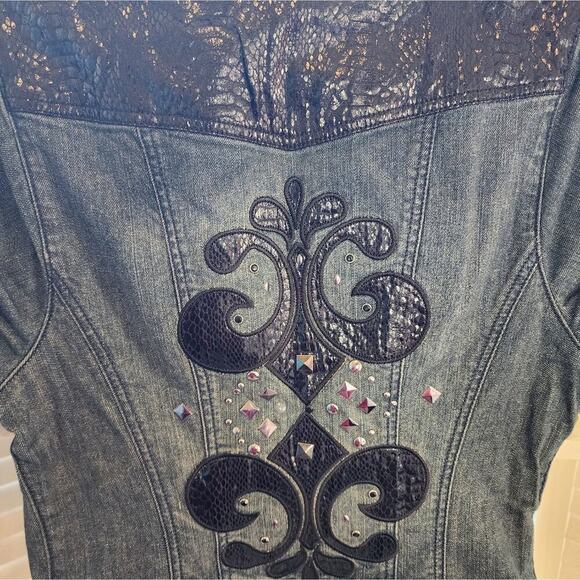 DEREON BEYONCE DENIUM ZIP UP JUMPSUIT SIZE LARGE - Picture 3 of 10